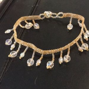 Hand beaded ankle bracelet